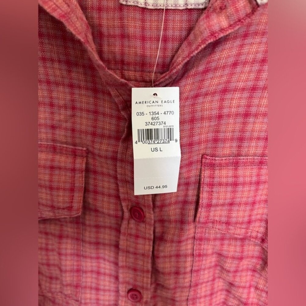 American Eagle Plaid Button Down - image 5